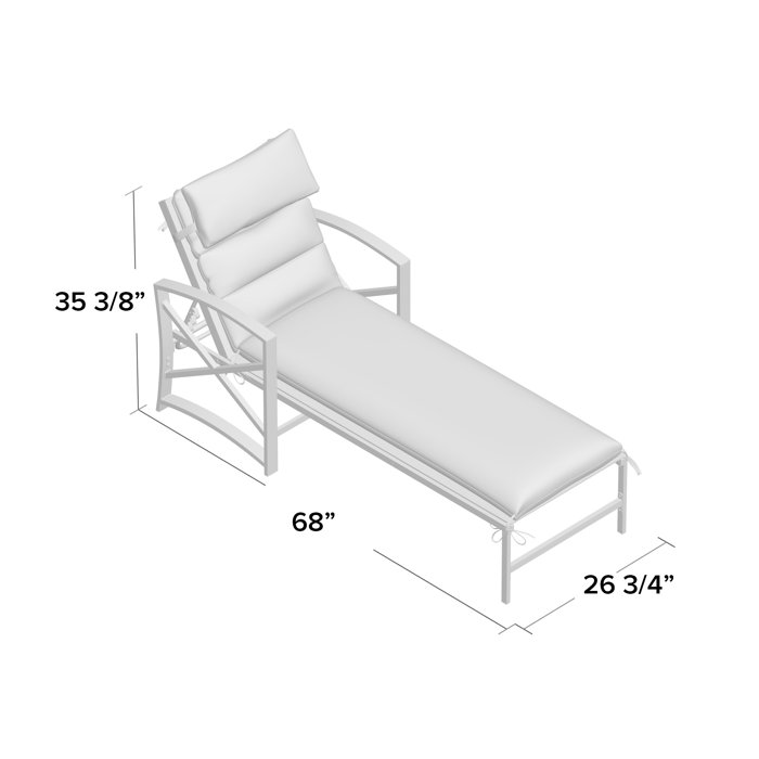 Alcott Hill® Paxson Outdoor Chaise Lounge & Reviews Wayfair